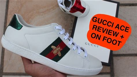 gucci ace sneakers bee review|Gucci bee sneakers women's.